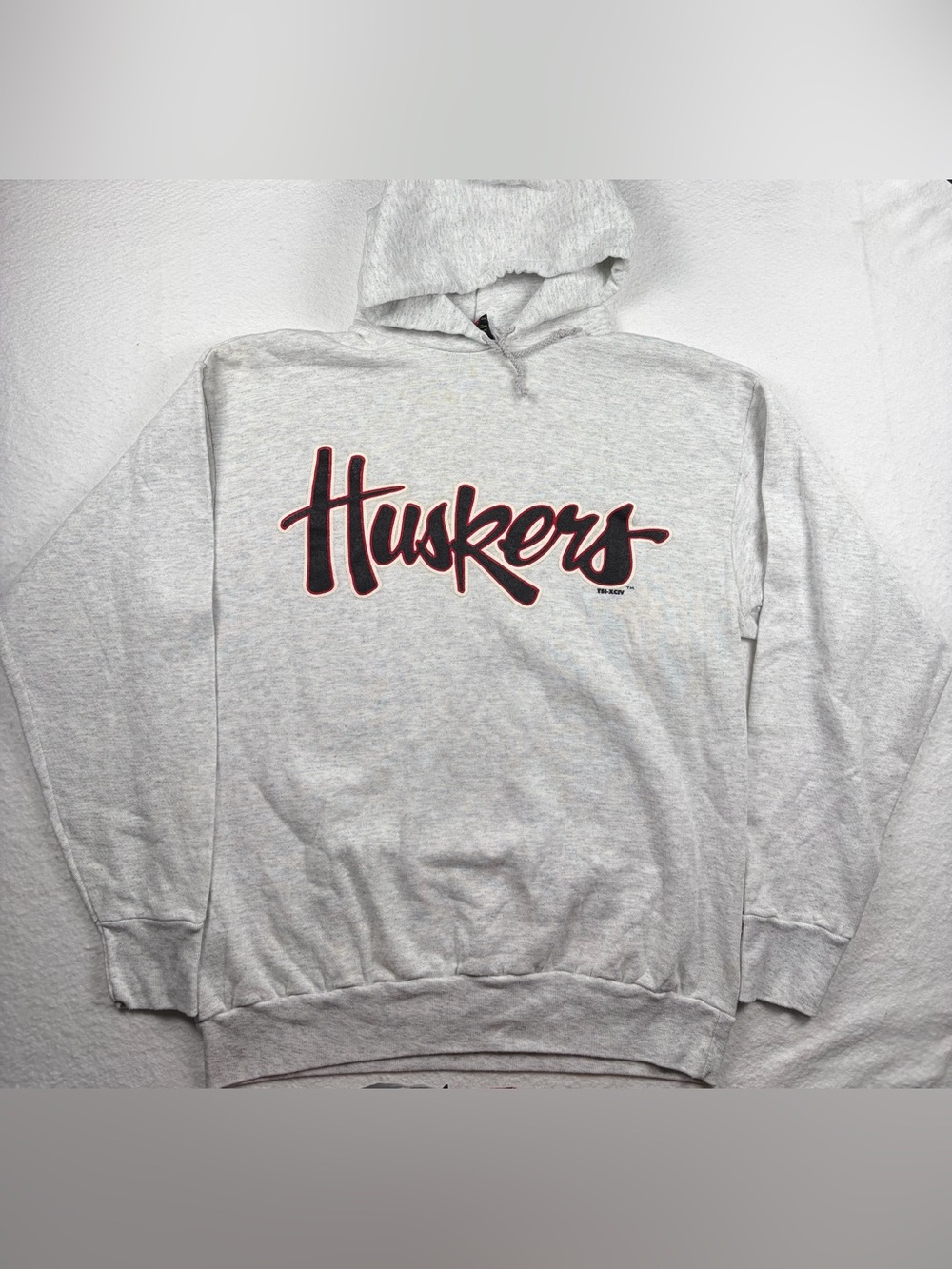 Vintage 1994 Nebraska Cornhuskers TSI Hoodie Gray Made in USA‎ XL
